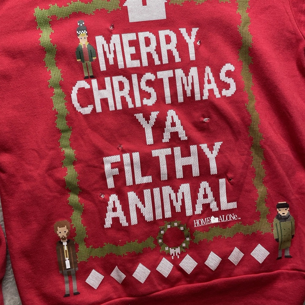 Home Alone Red Christmas Light Up Sweater *Does Not Work* Size L  Holiday - Picture 4 of 14